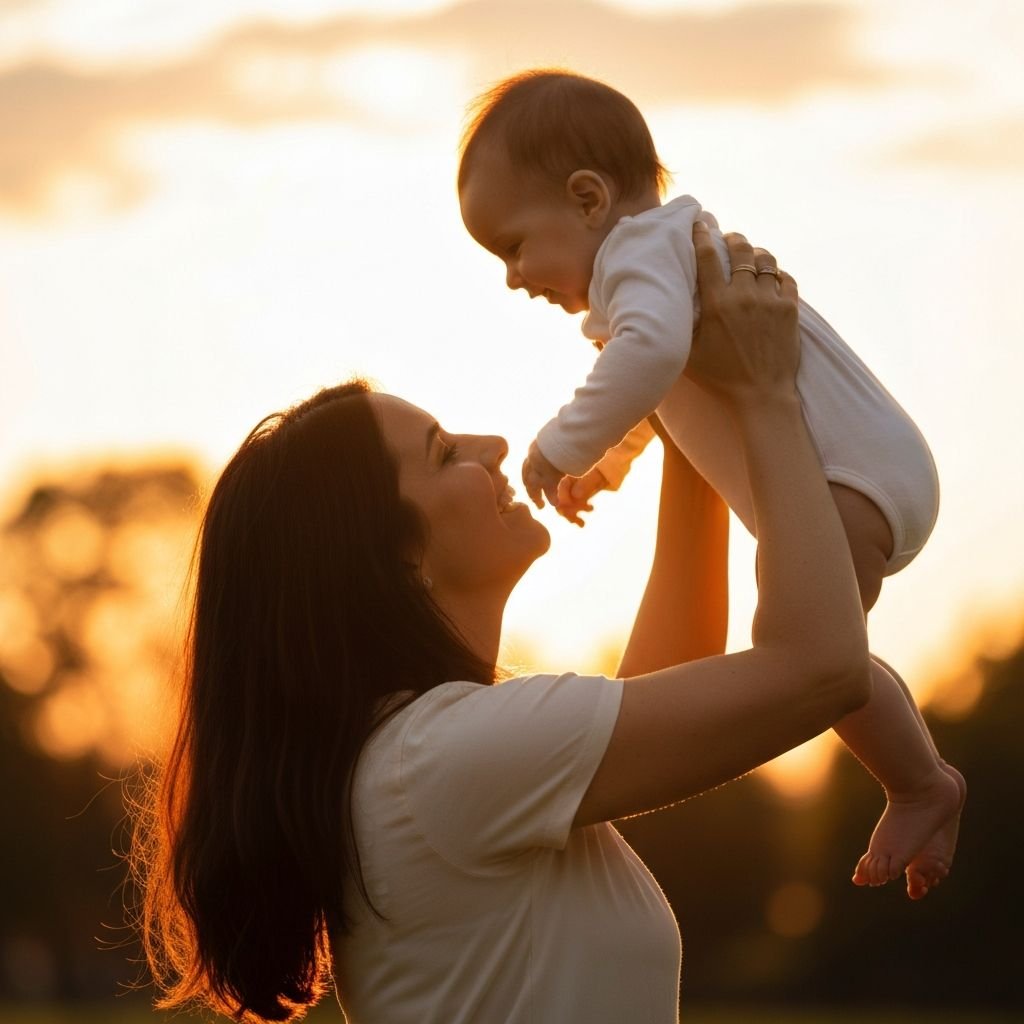 Madre y bebe en momento de amor